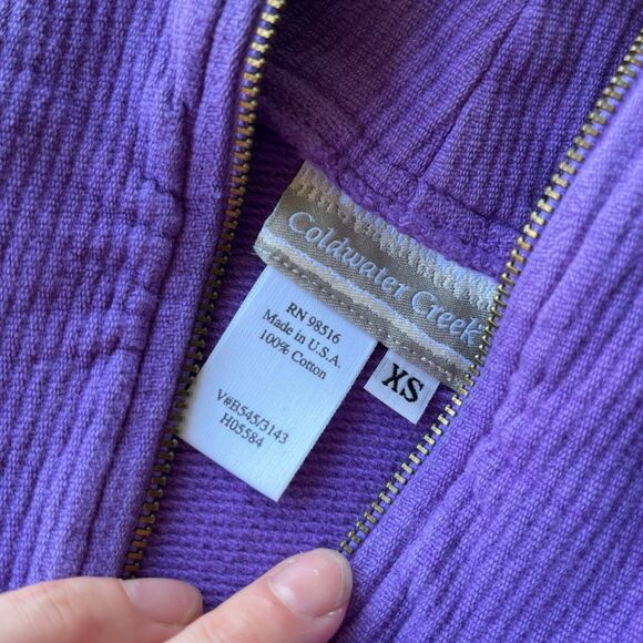 VTG 1984 Coldwater Creek Quarter Zip Pullover Grapes Patch Made USA - Picture 4 of 9